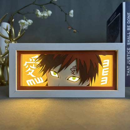 Naruto Gaara GlowFrame - Naruto - Framed Wall Art by Zyko 