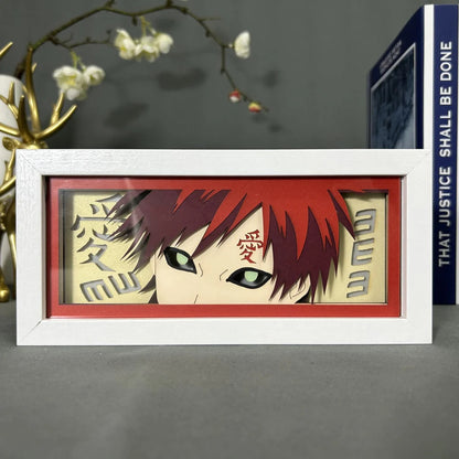 Naruto Gaara GlowFrame - Naruto - Framed Wall Art by Zyko 