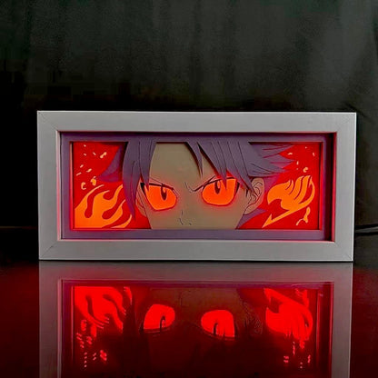 Natsu Dragneel GlowFrame - Fairy Tail - Framed Wall Art by Zyko 