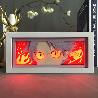 Natsu Dragneel GlowFrame - Fairy Tail - Framed Wall Art by Zyko 