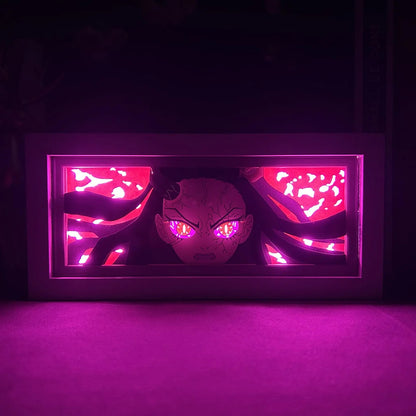 Nezuko GlowFrame - Demon Slayer - Framed Wall Art by Zyko 
