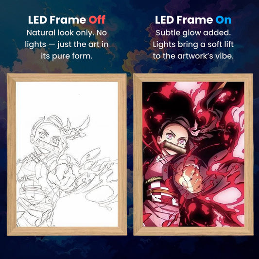 Nezuko Kamado, LumiFrame: Demon Slayer - Framed Wall Art by Zyko 