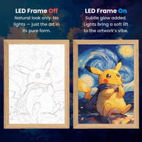Pikachu, LumiFrame: Pokemon - Framed Wall Art by Zyko 
