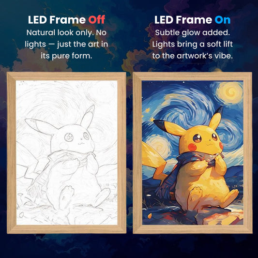 Pikachu, LumiFrame: Pokemon - Framed Wall Art by Zyko 