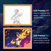 Portgas D. Ace, LumiFrame: One Piece - Framed Wall Art by Zyko 
