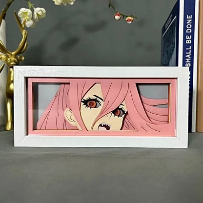 Power GlowFrame - Chainsaw Man - Framed Wall Art by Zyko 