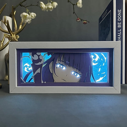 Raiden Shogun GlowFrame - Genshin Impact - Framed Wall Art by Zyko 