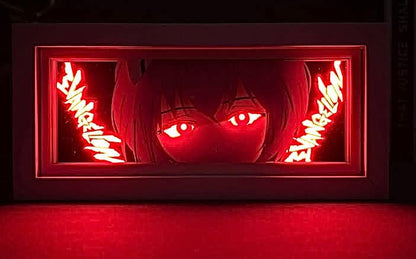 Rei Ayanami GlowFrame - Neon Genesis Evangelion - Framed Wall Art by Zyko 