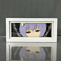 Rei Ayanami GlowFrame - Neon Genesis Evangelion - Framed Wall Art by Zyko 