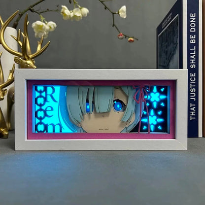 Rem GlowFrame - Re:Zero - Framed Wall Art by Zyko 