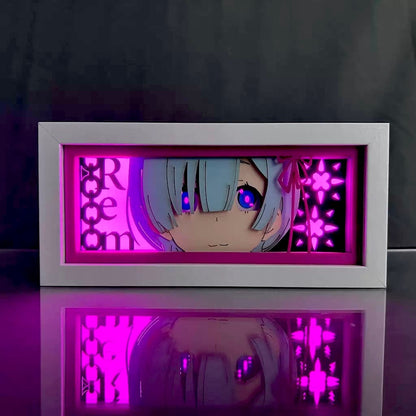Rem GlowFrame - Re:Zero - Framed Wall Art by Zyko 