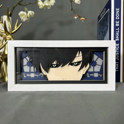 Rin Itoshi GlowFrame - Blue Lock - Framed Wall Art by Zyko 