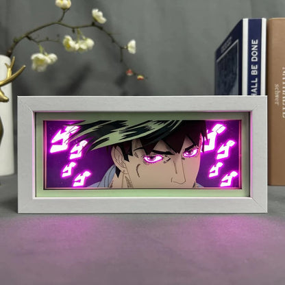 Rohan Kishibe GlowFrame - JoJo's Bizarre Adventure - Framed Wall Art by Zyko 