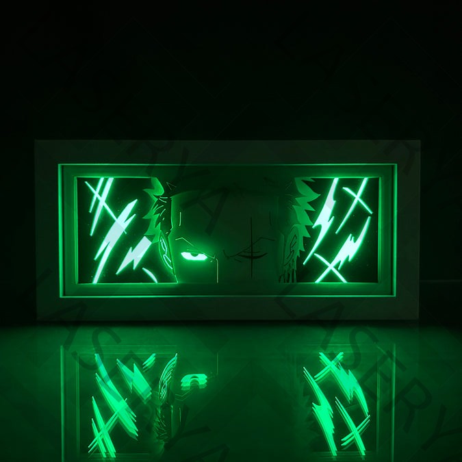 Roronoa Zoro GlowFrame - One Piece - Framed Wall Art by Zyko 