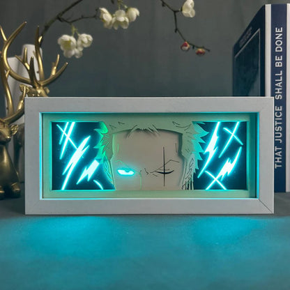 Roronoa Zoro GlowFrame - One Piece - Framed Wall Art by Zyko 