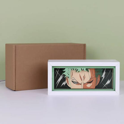 Roronoa Zoro GlowFrame - One Piece - Framed Wall Art by Zyko 
