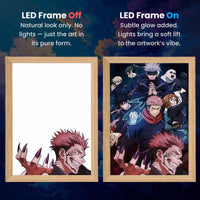 Ryomen Sukuna & Friends, LumiFrame: Jujutsu Kaisen - Framed Wall Art by Zyko 