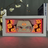 Ryomen Sukuna GlowFrame - Jujutsu Kaisen - Framed Wall Art by Zyko 