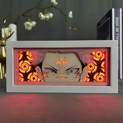 Ryomen Sukuna GlowFrame - Jujutsu Kaisen - Framed Wall Art by Zyko 