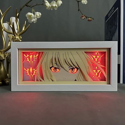Saber GlowFrame - Fate Series - Framed Wall Art by Zyko 