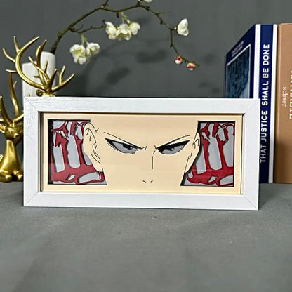 Saitama GlowFrame - One Punch Man - Framed Wall Art by Zyko 
