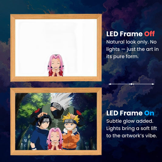 Sakura Haruno & Friends, LumiFrame: Naruto Series - Framed Wall Art by Zyko 