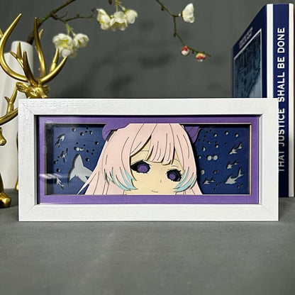 Sangonomiya Kokomi GlowFrame - Genshin Impact - Framed Wall Art by Zyko 