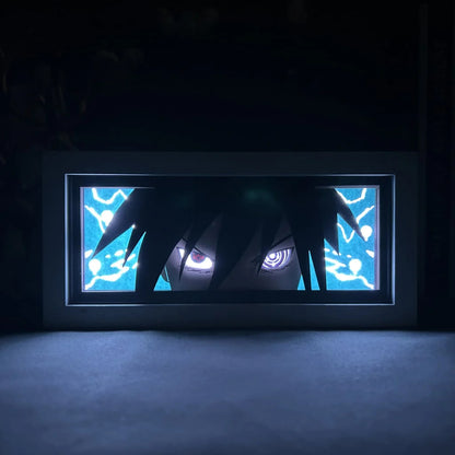 Sasuke GlowFrame - Naruto - Framed Wall Art by Zyko 