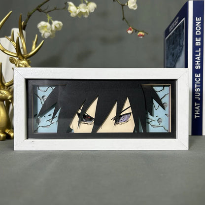 Sasuke GlowFrame - Naruto - Framed Wall Art by Zyko 
