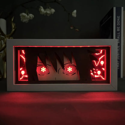 Sasuke Sharingan GlowFrame - Naruto - Framed Wall Art by Zyko 