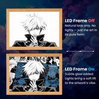 Satoru Gojo, LumiFrame: Jujutsu Kaisen - Framed Wall Art by Zyko 
