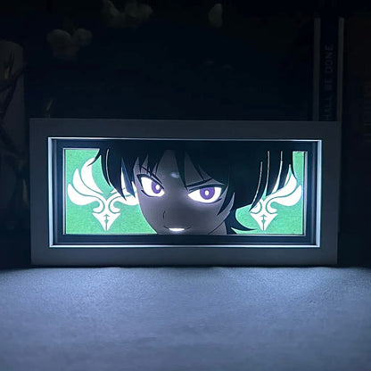 Scaramouche GlowFrame - Genshin Impact - Framed Wall Art by Zyko 