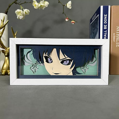 Scaramouche GlowFrame - Genshin Impact - Framed Wall Art by Zyko 