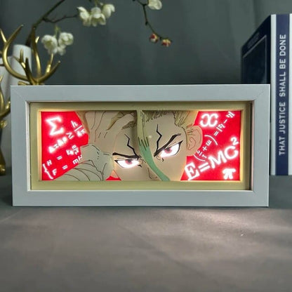 Senku GlowFrame - Dr. Stone - Framed Wall Art by Zyko 