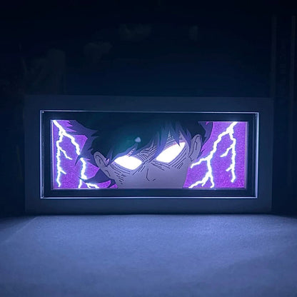 Shigeo Kageyama GlowFrame - Mob Psycho 100 - Framed Wall Art by Zyko 