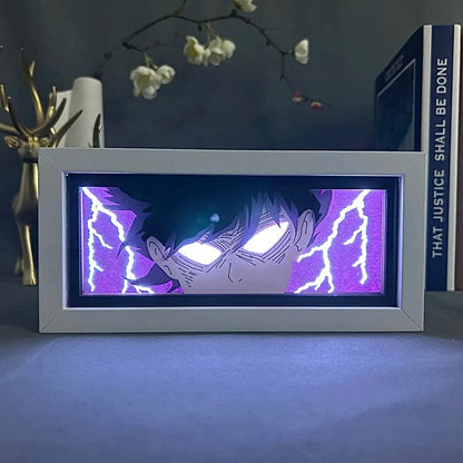 Shigeo Kageyama GlowFrame - Mob Psycho 100 - Framed Wall Art by Zyko 