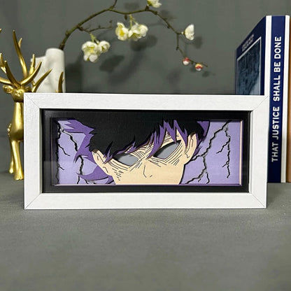 Shigeo Kageyama GlowFrame - Mob Psycho 100 - Framed Wall Art by Zyko 