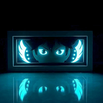 Shoyo Hinata GlowFrame - Haikyuu - Framed Wall Art by Zyko 