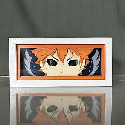 Shoyo Hinata GlowFrame - Haikyuu - Framed Wall Art by Zyko 
