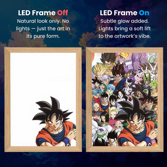 Son Goku, LumiFrame: Dragon Ball Z - Framed Wall Art by Zyko 
