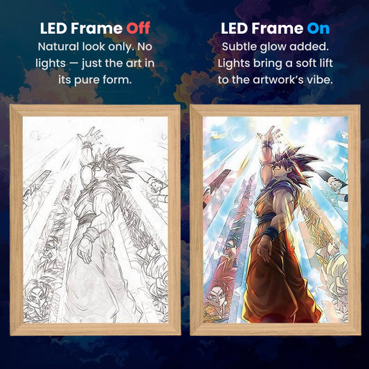 Son Goku, LumiFrame: Dragon Ball Z - Framed Wall Art by Zyko 