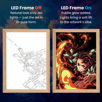 Tanjiro Kamado, LumiFrame: Demon Slayer - Framed Wall Art by Zyko 