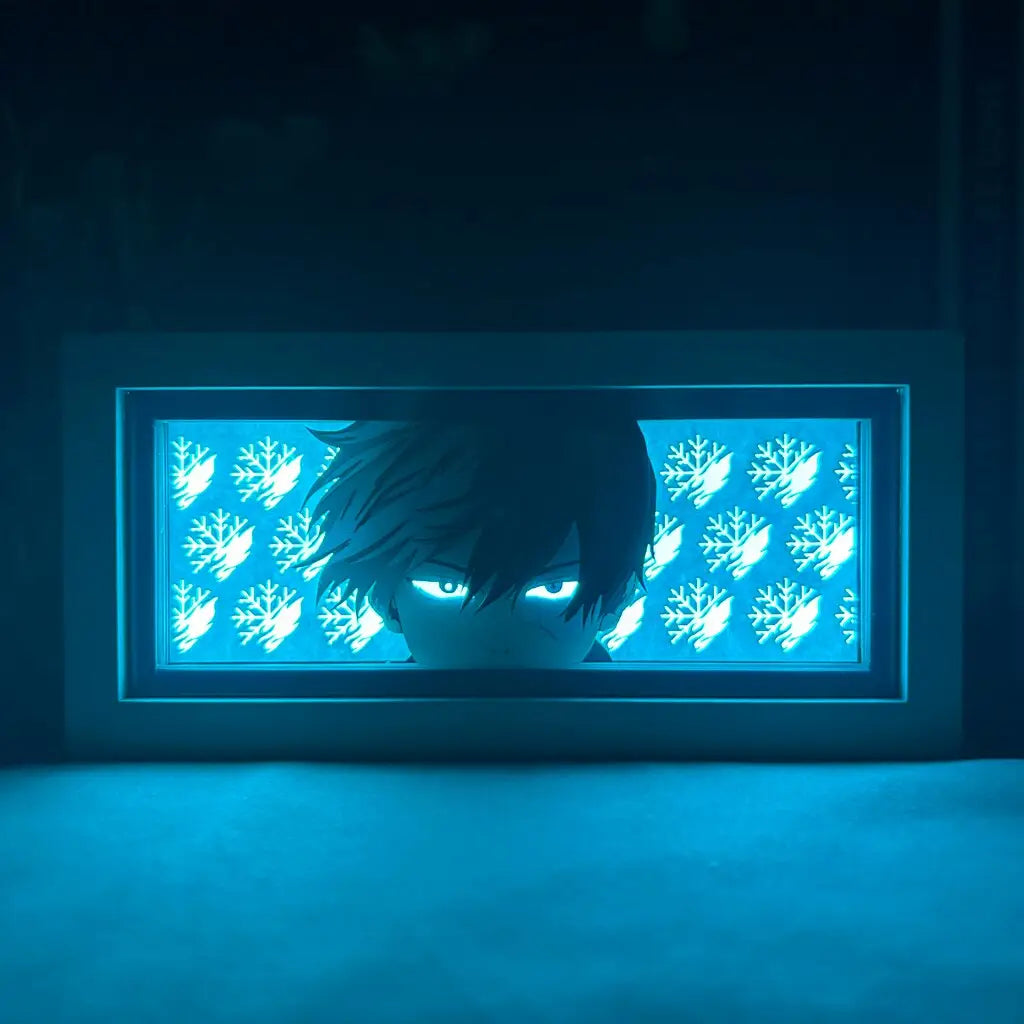 Todoroki GlowFrame - My Hero Academia - Framed Wall Art by Zyko 