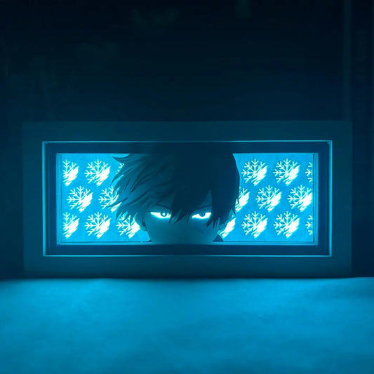 Todoroki GlowFrame - My Hero Academia - Framed Wall Art by Zyko 