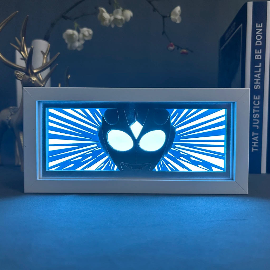 Ultraman Tiga GlowFrame - Ultraman - Framed Wall Art by Zyko 