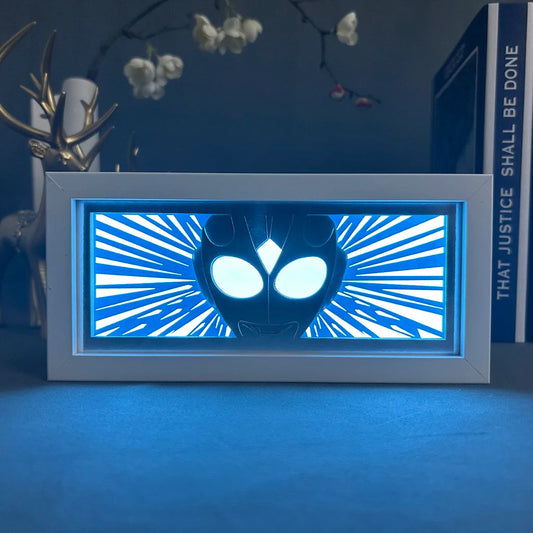 Ultraman Tiga GlowFrame - Ultraman - Framed Wall Art by Zyko 