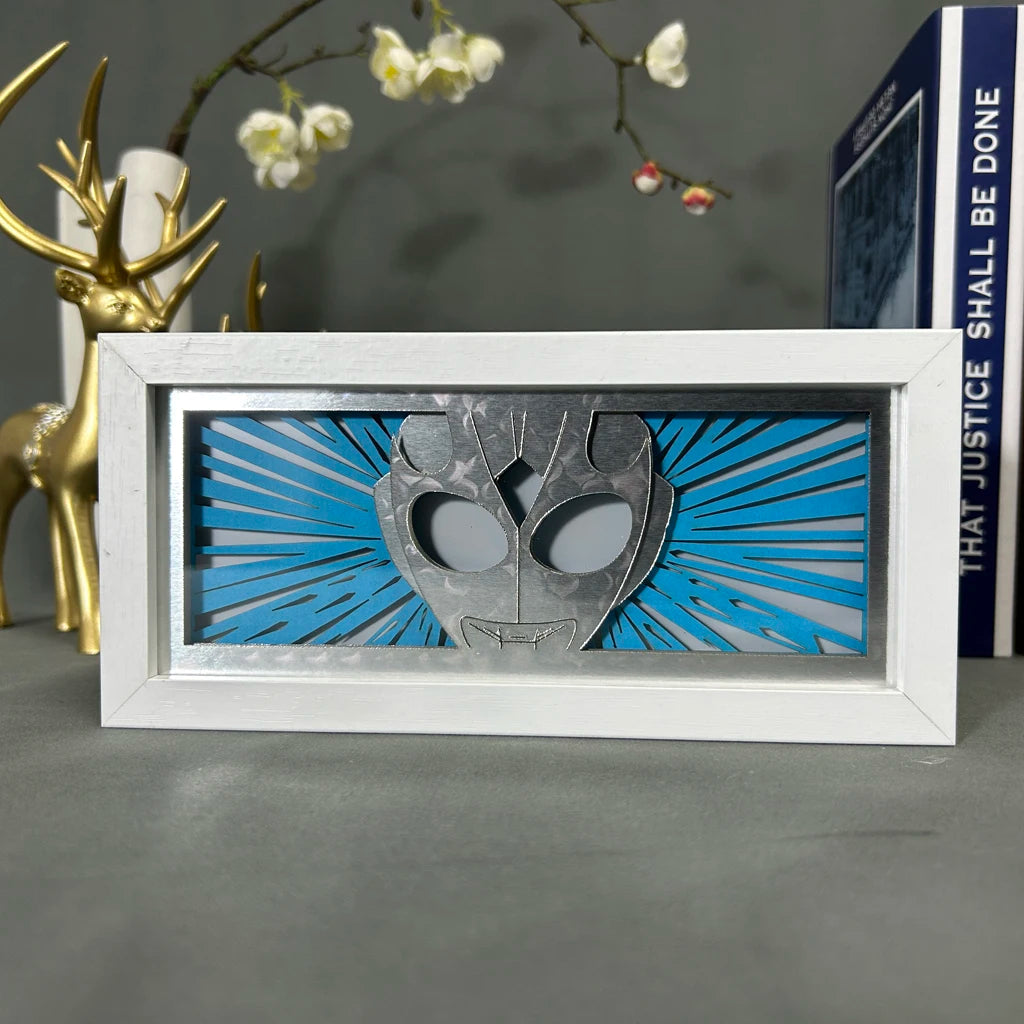 Ultraman Tiga GlowFrame - Ultraman - Framed Wall Art by Zyko 