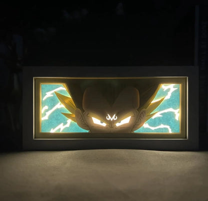 Vegeta GlowFrame - Dragon Ball Z - Framed Wall Art by Zyko 