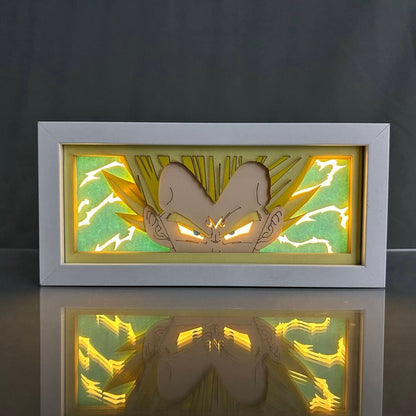 Vegeta GlowFrame - Dragon Ball Z - Framed Wall Art by Zyko 