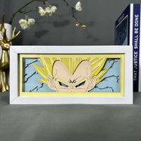 Vegeta GlowFrame - Dragon Ball Z - Framed Wall Art by Zyko 